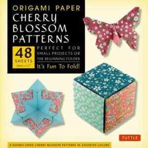 Origami Paper- Cherry Blossom Prints- Small 6 3/4" 48 sheets