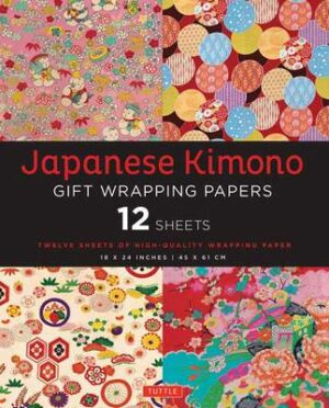 Japanese Kimono Gift Wrapping Papers - 12 Sheets