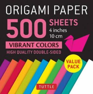 Origami Paper 500 sheets Vibrant Colors 4 (10 cm)