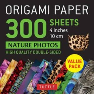 Origami Paper 300 sheets Nature Photo Patterns 4" (10 cm)