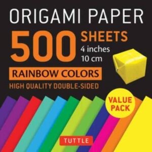 Origami Paper 500 sheets Rainbow Colors 4" (10 cm)