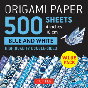 Origami Paper 500 sheets Blue and White 4" (10 cm)