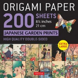 Origami Paper 200 sheets Japanese Garden Prints 8 1/4" 21cm