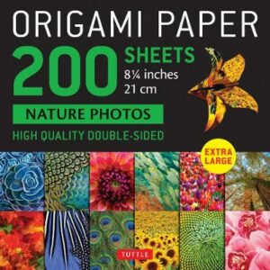 Origami Paper 200 sheets Nature Photos 8 1/4" (21 cm)