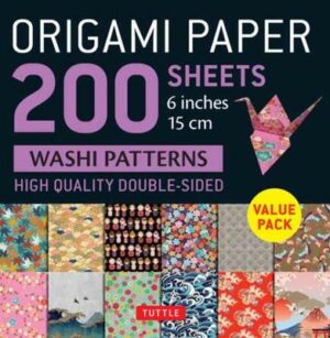 Origami Paper 200 sheets Washi Patterns 6" (15 cm)