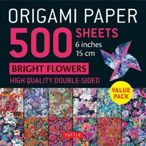 Origami Paper 500 sheets Bright Flowers 6" (15 cm)