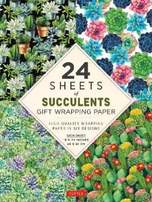 Succulents Gift Wrapping Paper - 24 sheets