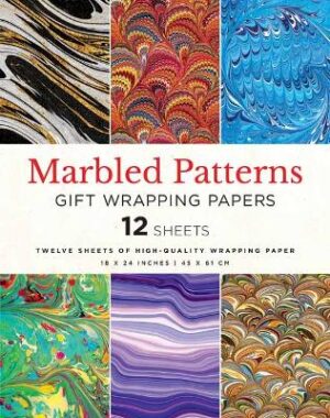 Marbled Patterns Gift Wrapping Papers - 12 sheets